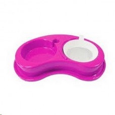 Comedouro anti-formiga luxo duplo (m) rosa