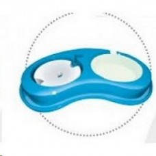 Comedouro anti-formiga luxo duplo pelos longos - g (azul)
