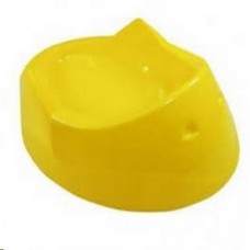 Comedouro plast. cara do gato  200 ml amarelo