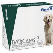 Ivercanis  3mg para 15kg - caixa com 4 comprimidos