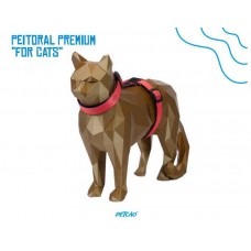 Peitoral gato black-pink tam unico com guia