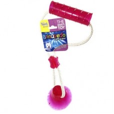 Brinquedo puxador corda e ventosa rosa