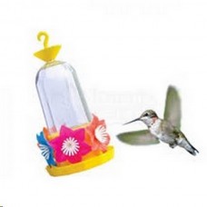 Bebedouro beija-flor 3 flores com chapeu r133